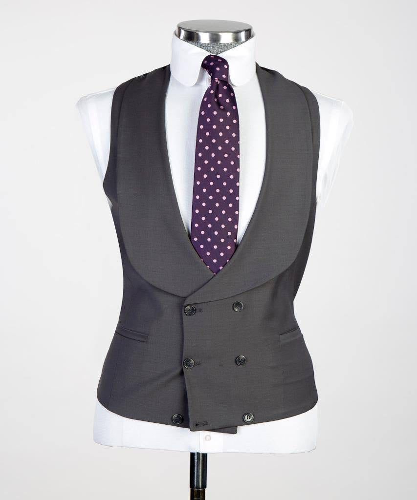 Men's 3 Piece Classic Grey Suit