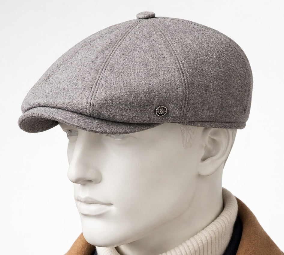 Men’s Grey Flat Cap – Peaky Blinders Style