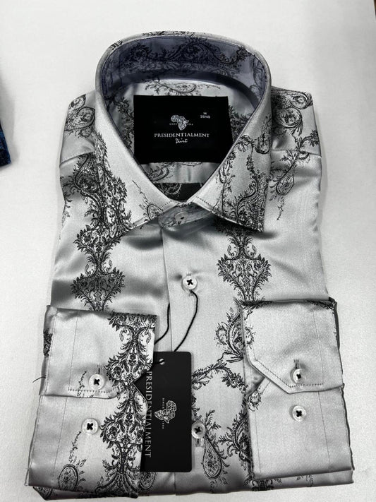 Menās Patterned Dress Shirt