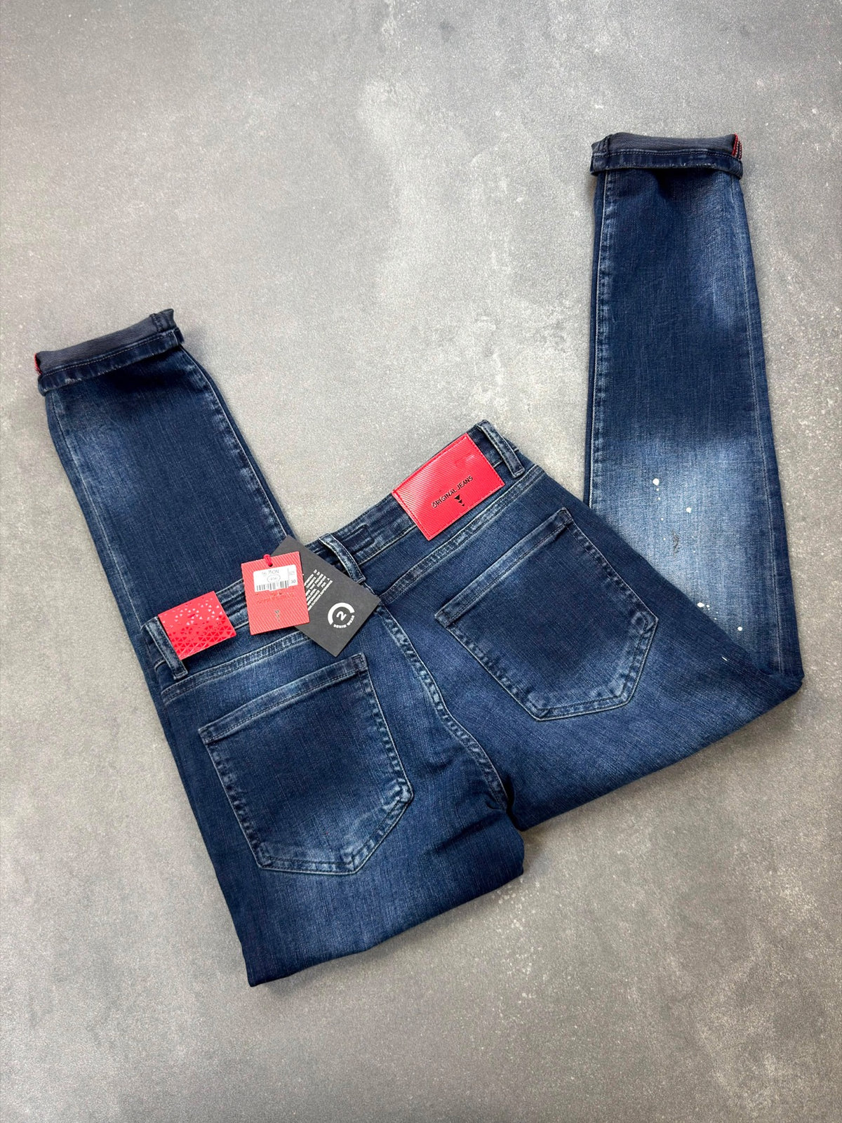Men's Slim Fit Stretch Denim Jeans – Dark Wash Blue