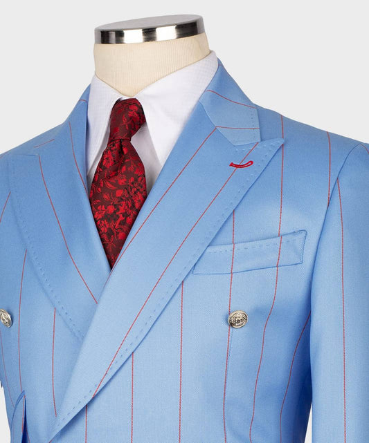 Men's Suit -2 Piece Double Breasted Stripy