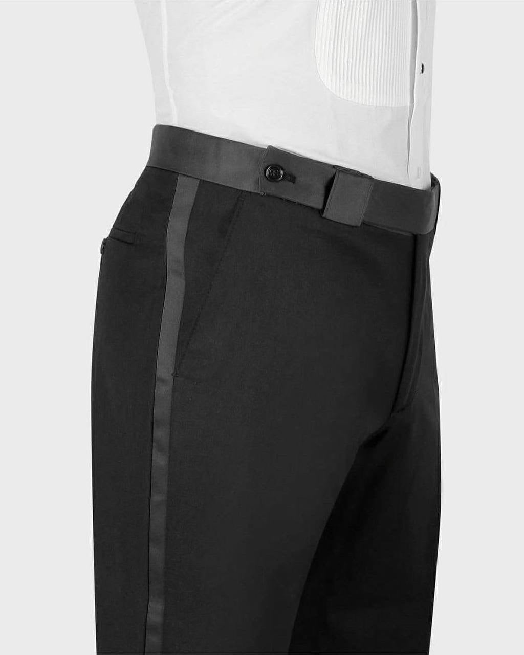 Men's 3 Piece Dark Grey Black Satin Collar Tuxedo