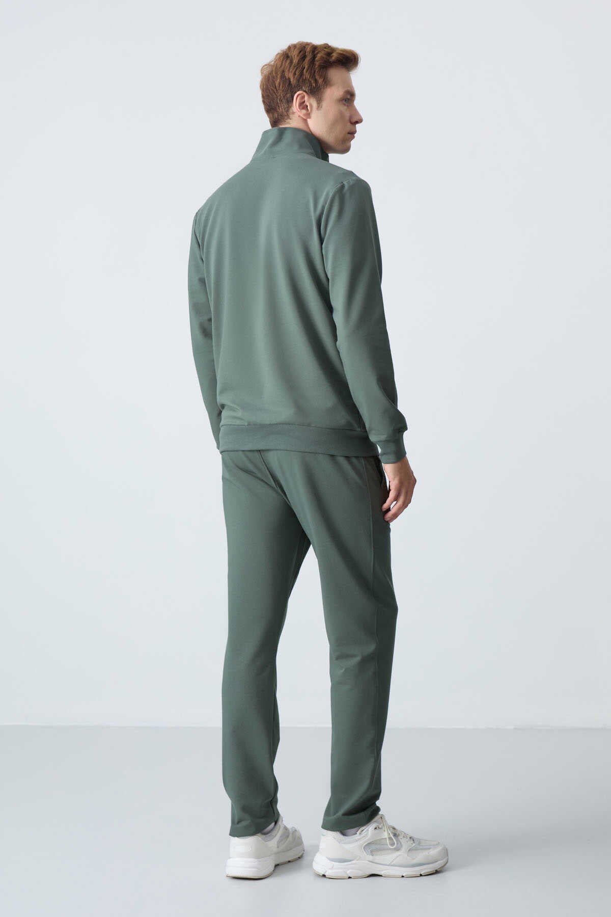 Men's Khaki Green Comfort Fit Tracksuit Set