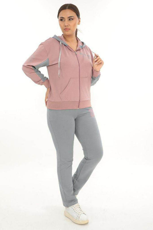Women's Pink/Grey Tracksuit Set - SevendayShopping