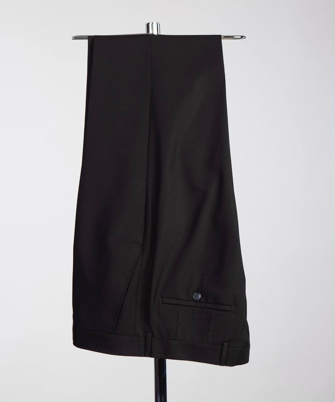 Men's Black Tuxedo, Silver Stripe Stoned Design