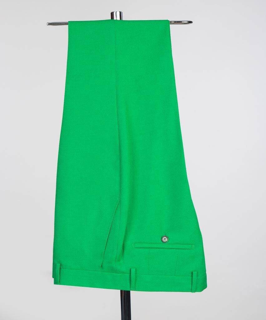 Double Breasted Green Suit Peak Lapel 2pc - SevendayShopping