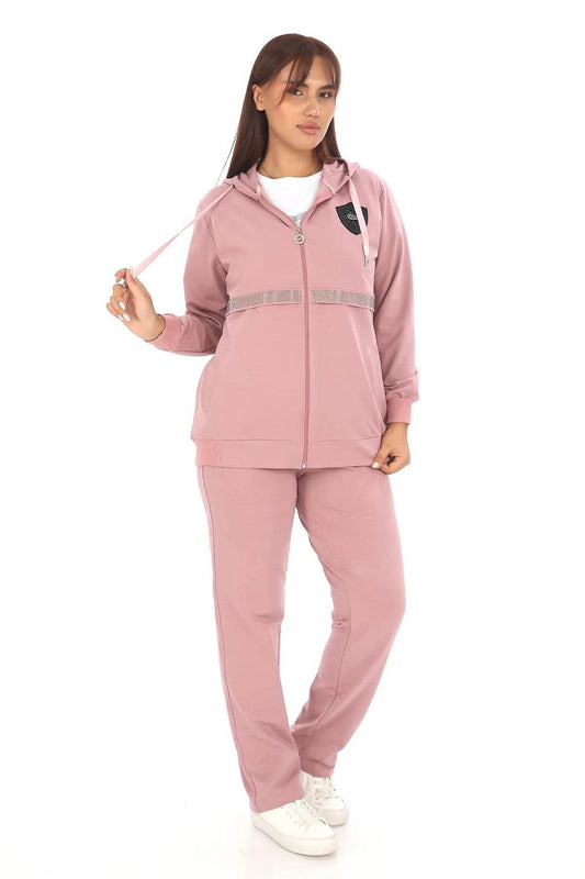 Women's 3-Piece Pink Tracksuit Set - SevendayShopping