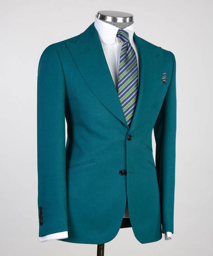 Men's 3 Piece Classic Green Suit