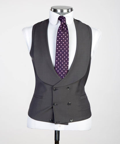 Men's 3 Piece Classic Grey Suit