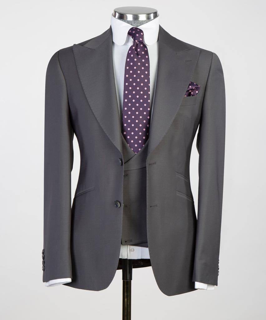 Men's 3 Piece Classic Grey Suit