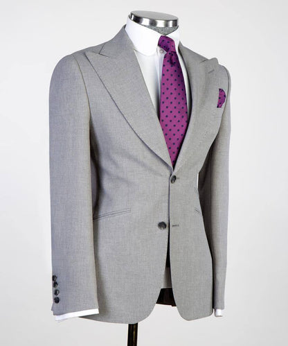 Men's 3 Piece Classic Grey Suit
