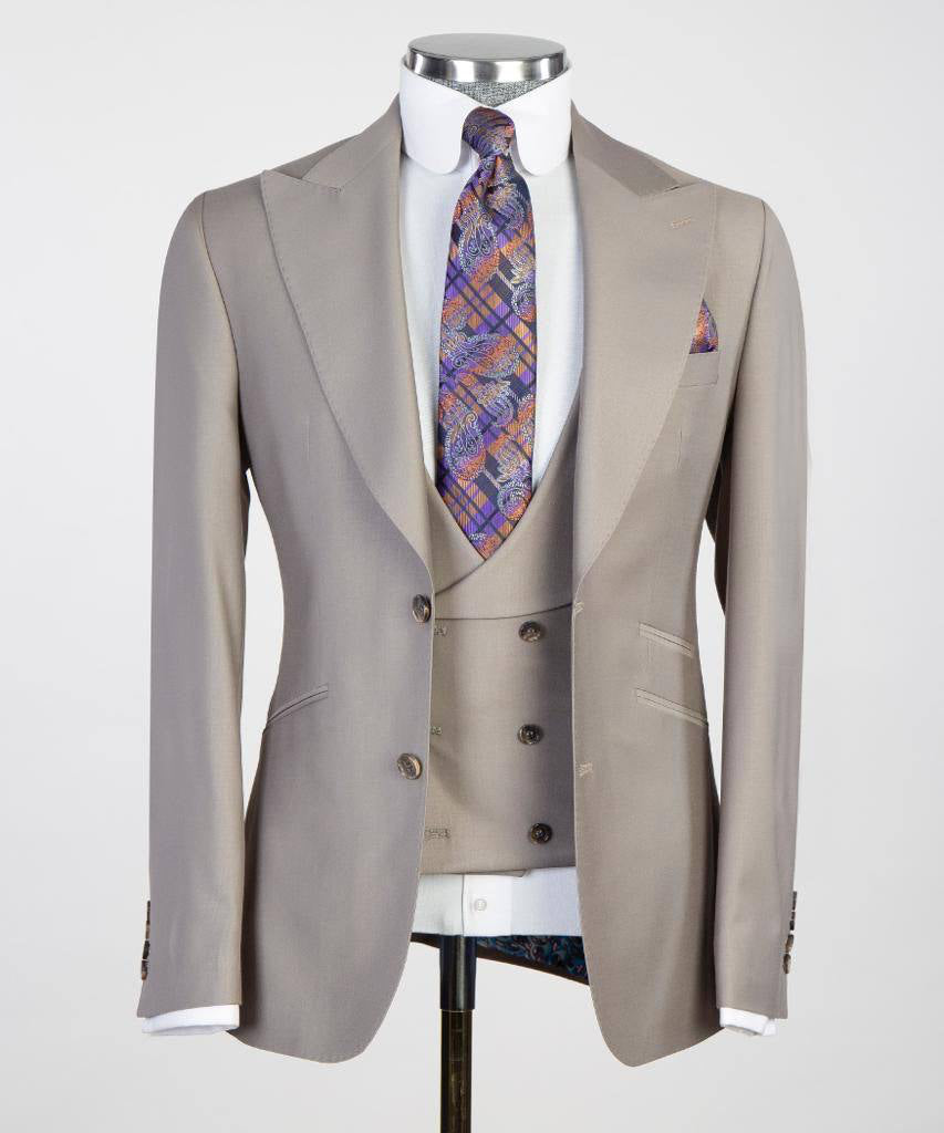 Men's 3 Piece Classic Grey Suit