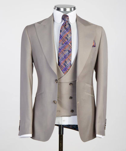 Men's 3 Piece Classic Grey Suit