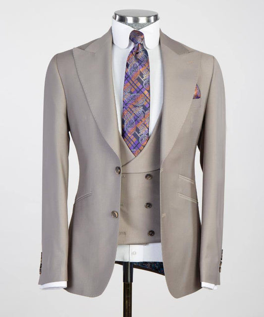 Men's 3 Piece Classic Grey Suit