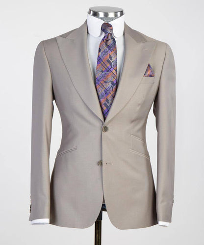 Men's 3 Piece Classic Grey Suit