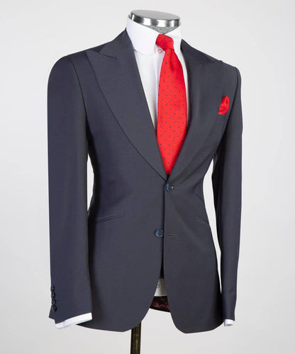 Men's 3 Piece Classic Dark Grey Suit
