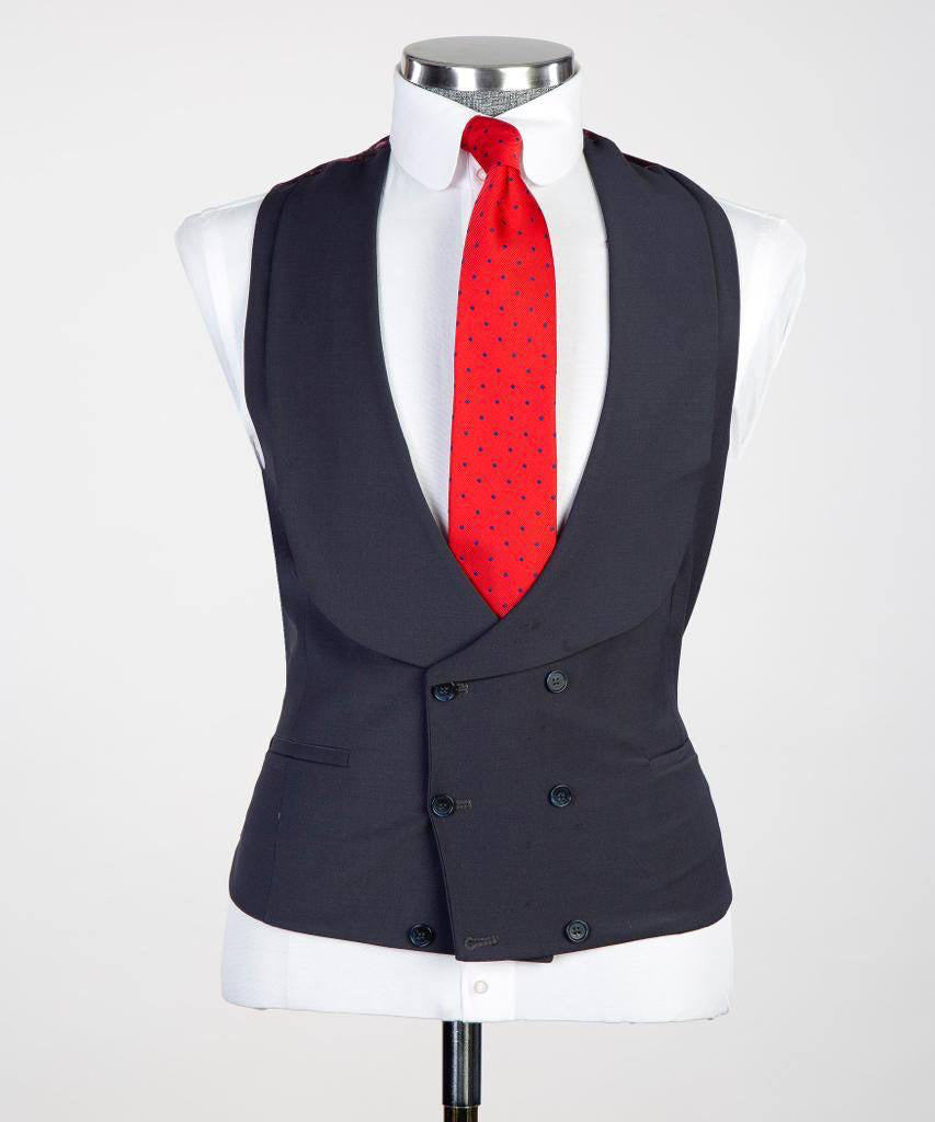 Men's 3 Piece Classic Dark Grey Suit