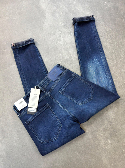 Men's Slim Fit Stretch Denim Jeans – Navy Blue