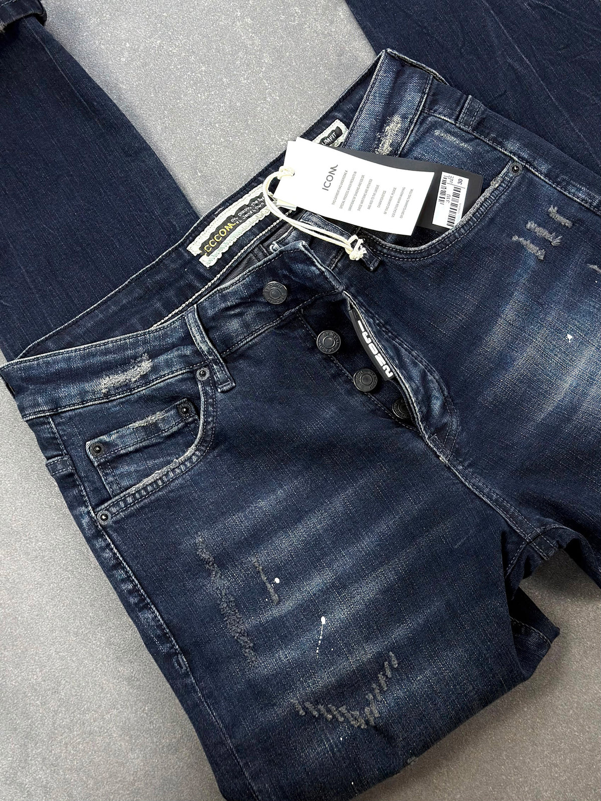 Men's Slim Fit Stretch Denim Jeans – Navy Blue
