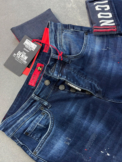 Men's Slim Fit Stretch Denim Jeans – Navy Blue
