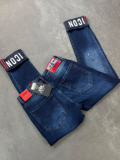 Men's Slim Fit Stretch Denim Jeans – Navy Blue
