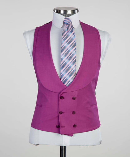 Men's 3 Piece Purple Suit