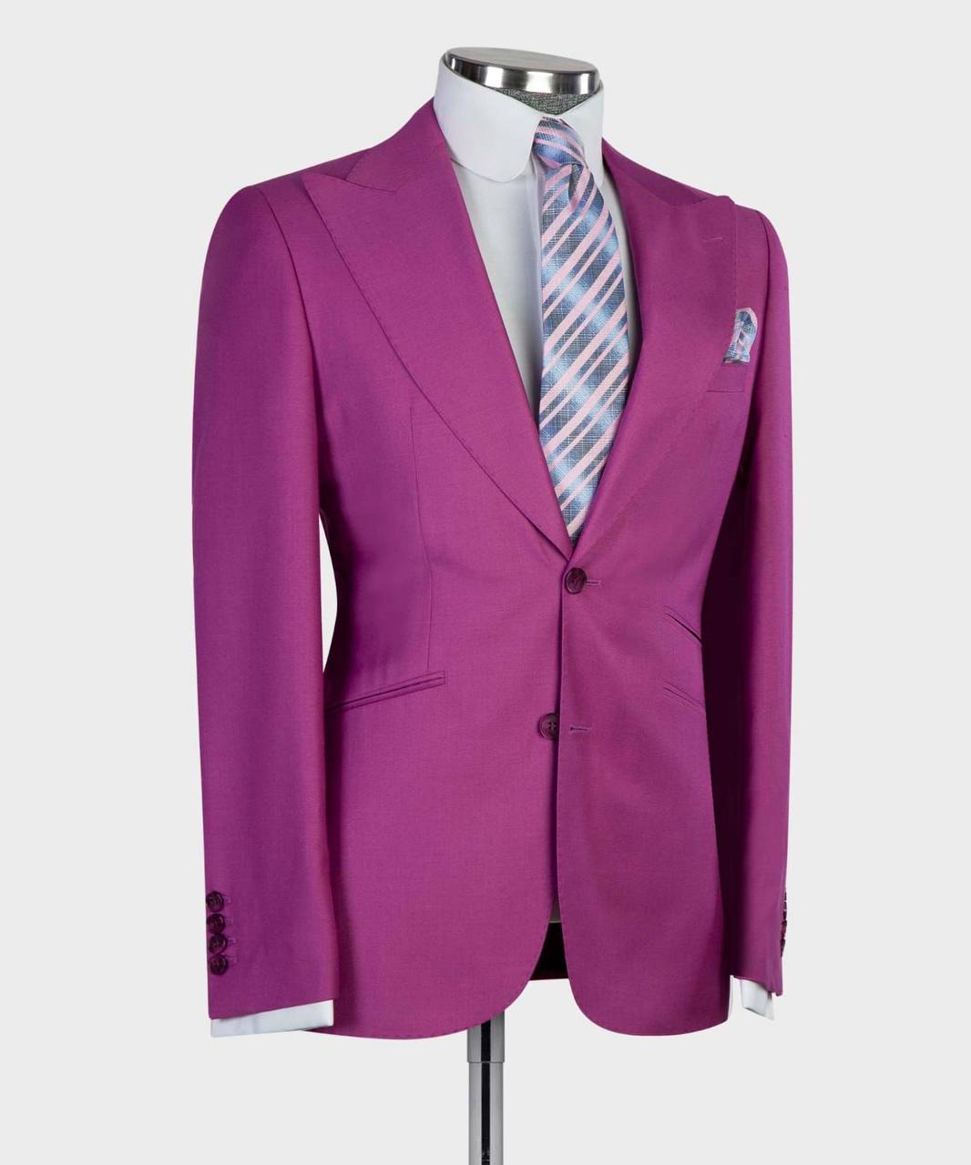 Men's 3 Piece Purple Suit