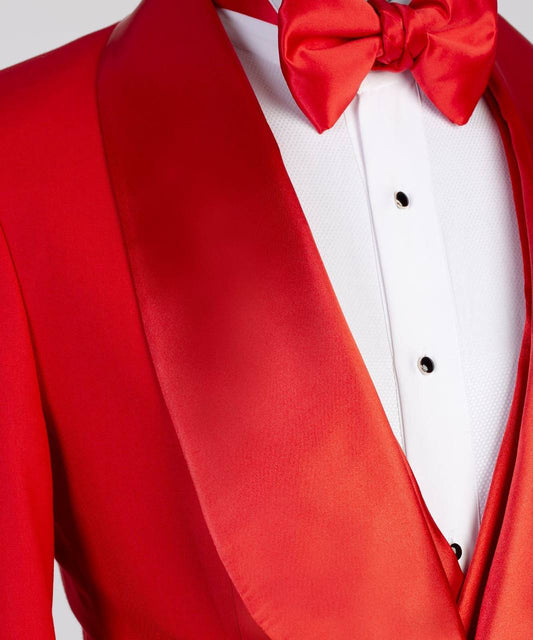 Men's 3 Piece Red Tuxedo Suit