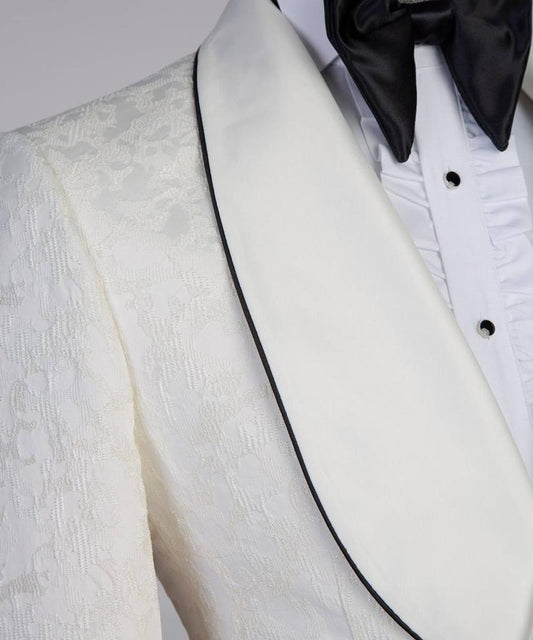 Men's 3 Piece Double Breasted Beige Tuxedo