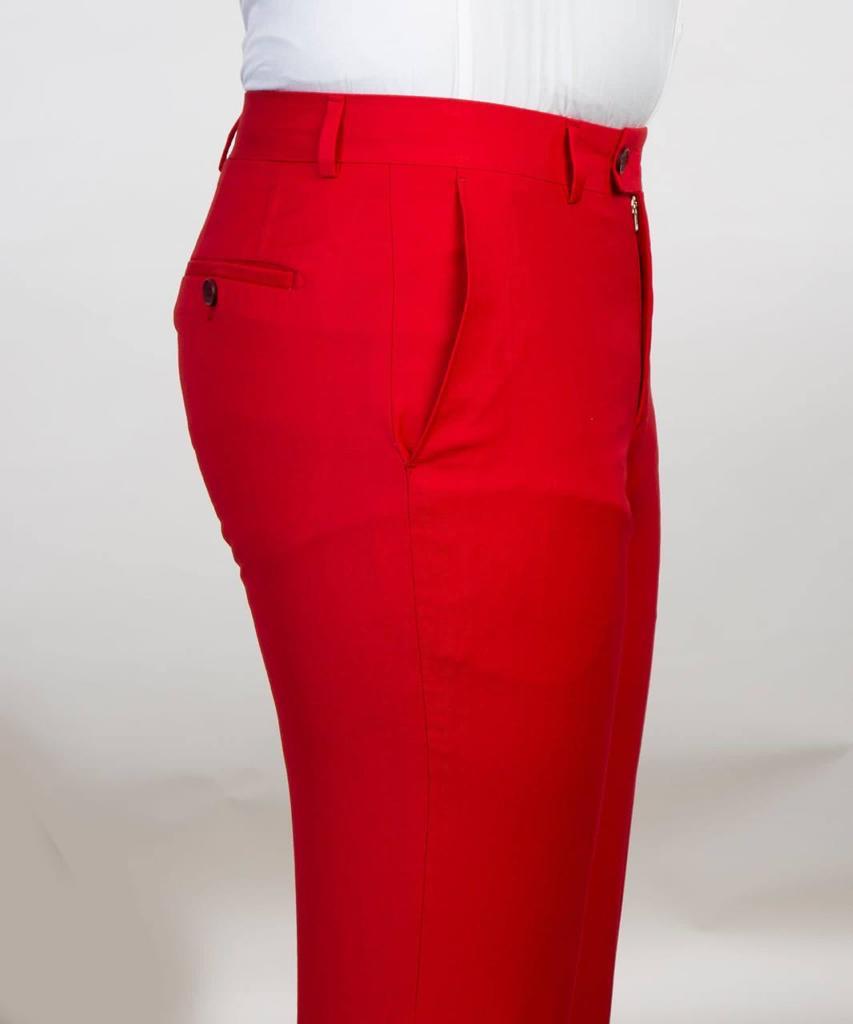 Men's Suit 2 Piece Double Breasted Red,Peak Lapel