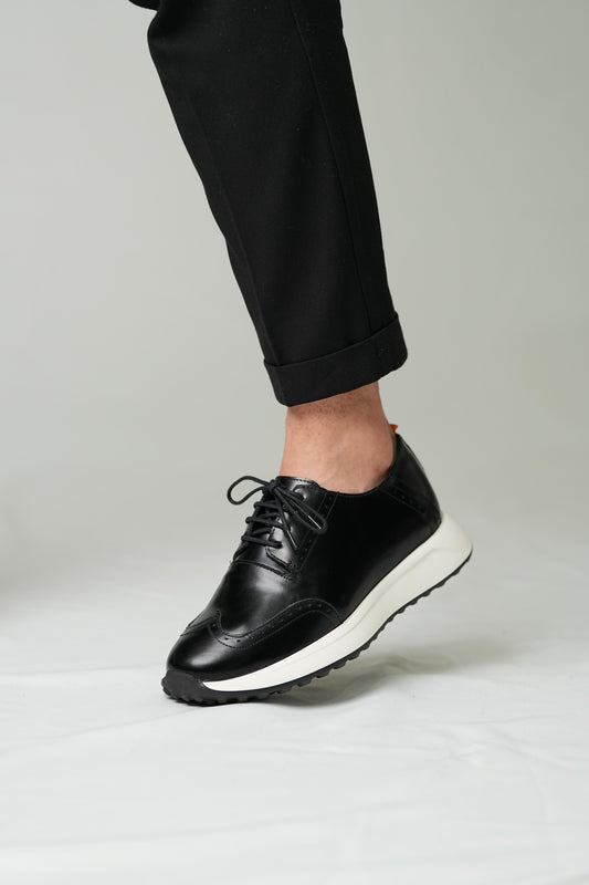 black leather shoe-casual black shoes-from turkey