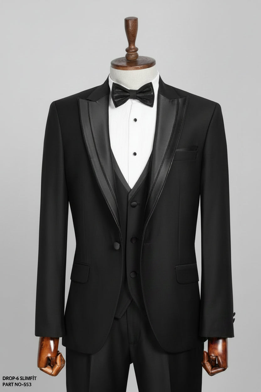 black suit tuxedo for wedding or md or party
