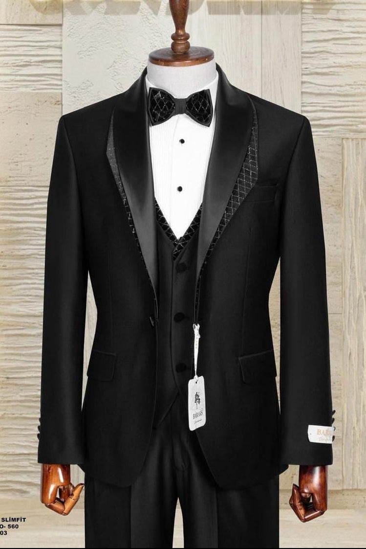 black tuxedo 3 piece for wedding and matric dance