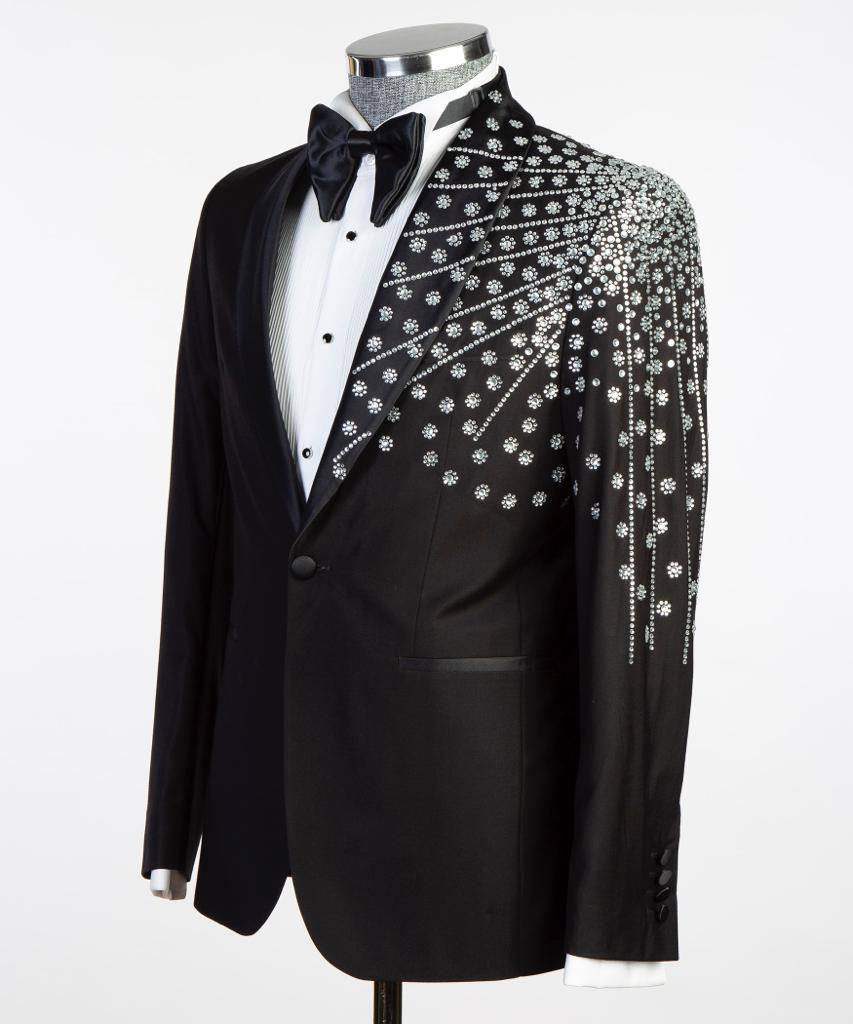 Men's Tuxedo,Two Piece Black Shoulder Pattern