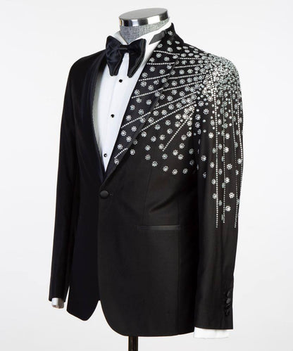 Men's Tuxedo,Two Piece Black Shoulder Pattern