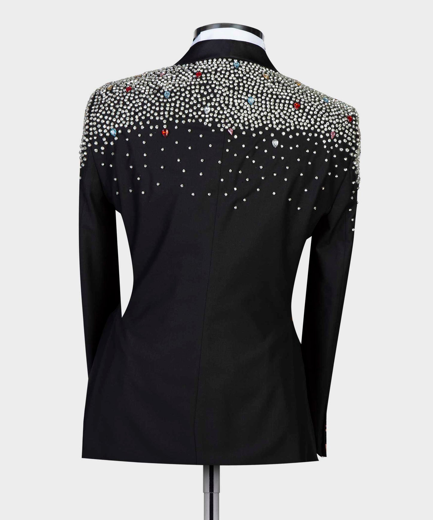Men's 2 Piece, Shawl Lapel Beaded Tuxedo, Black