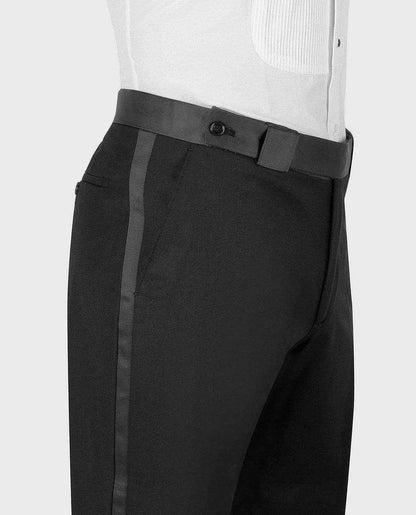 Men's Black Tuxedo, Silver Gem Stoned