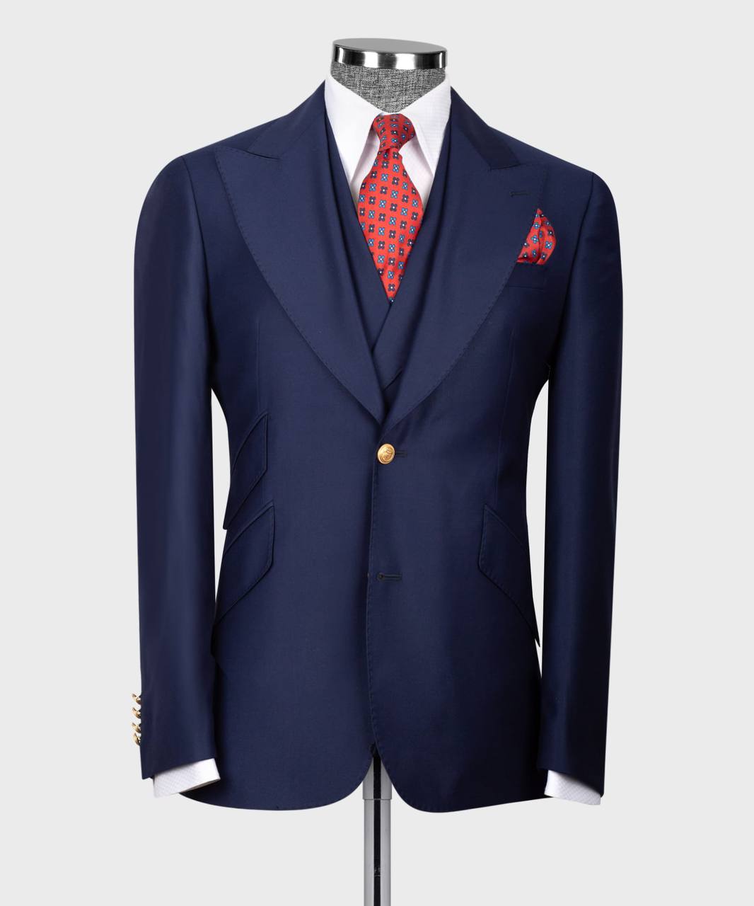 Men's Suit Set, %100 Wool, Navy