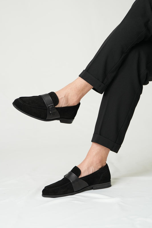 Black suede loafer-mens shoes-from turkey