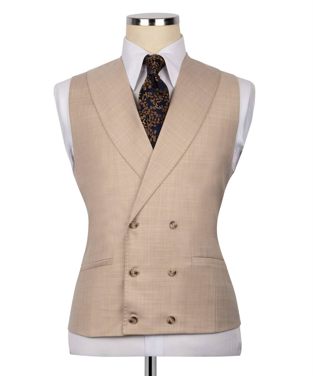 Classic 3-Piece Brown Suit Set for Men