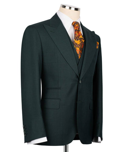 Classic 3-Piece Green Suit Set for Men