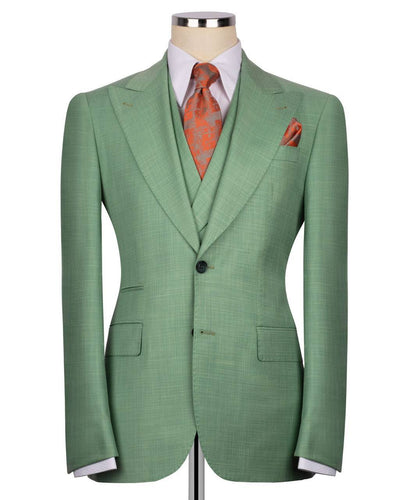 Classic 3-Piece Light-Green Suit Set for Men