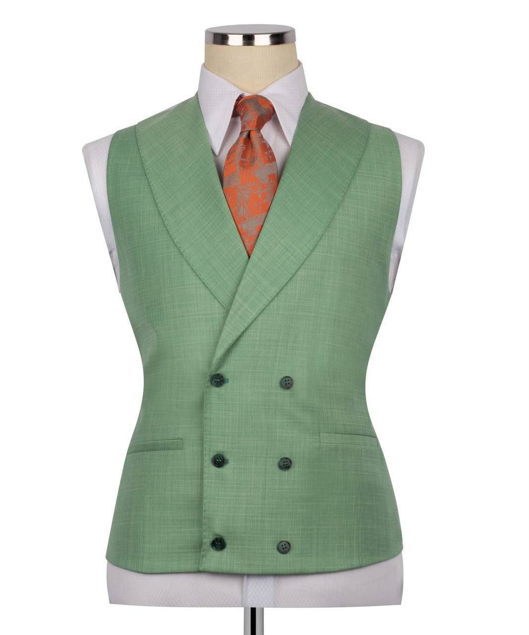 Classic 3-Piece Light-Green Suit Set for Men