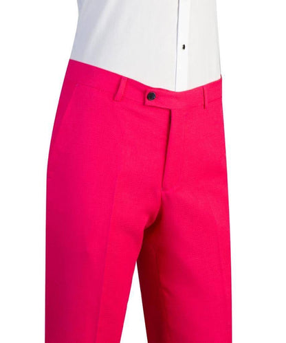 Men's 2 Piece Suit, Coral, Fuchsia, Belted Design, Costume