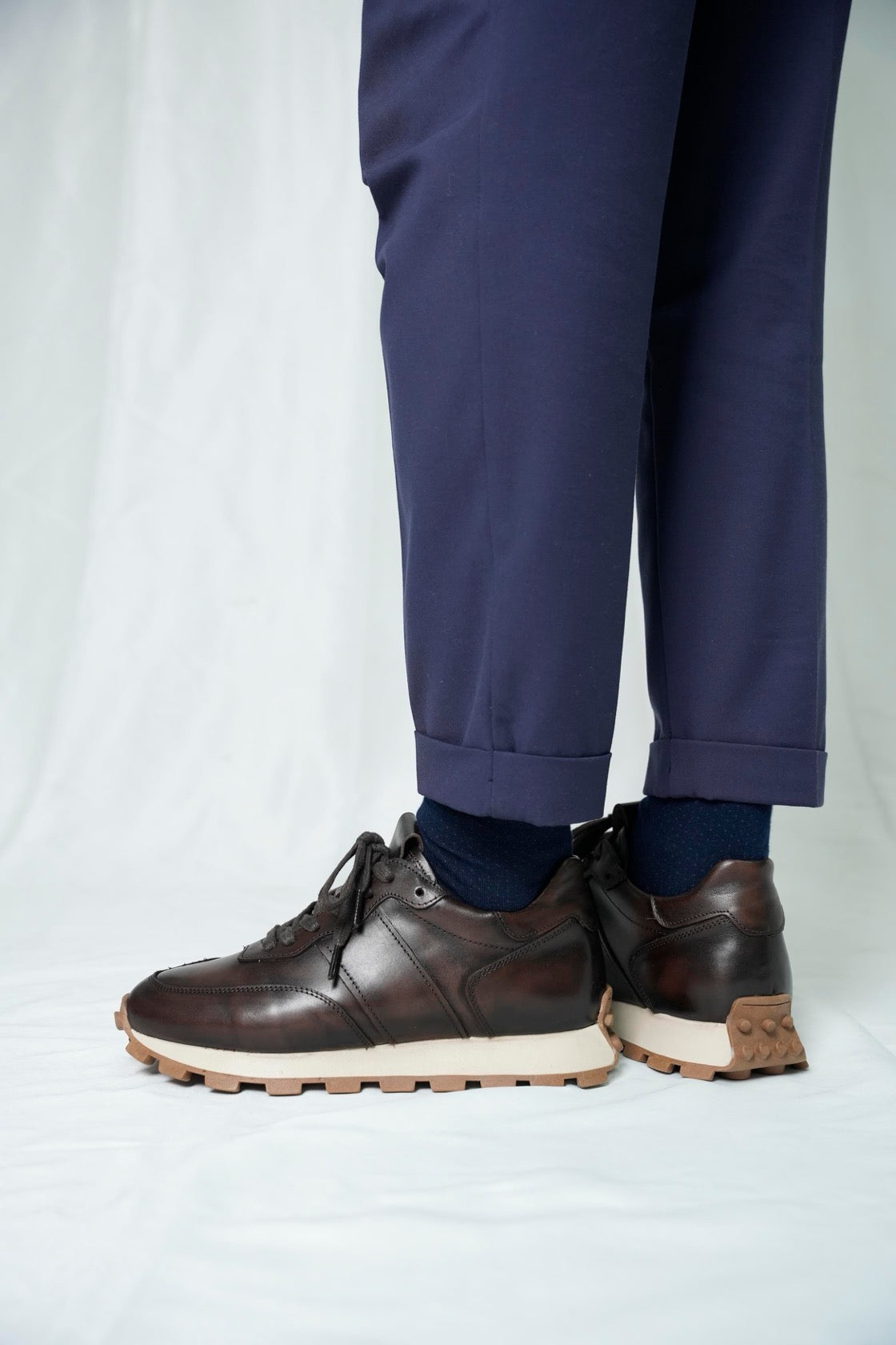 Men’s Brown Leather Sneakers