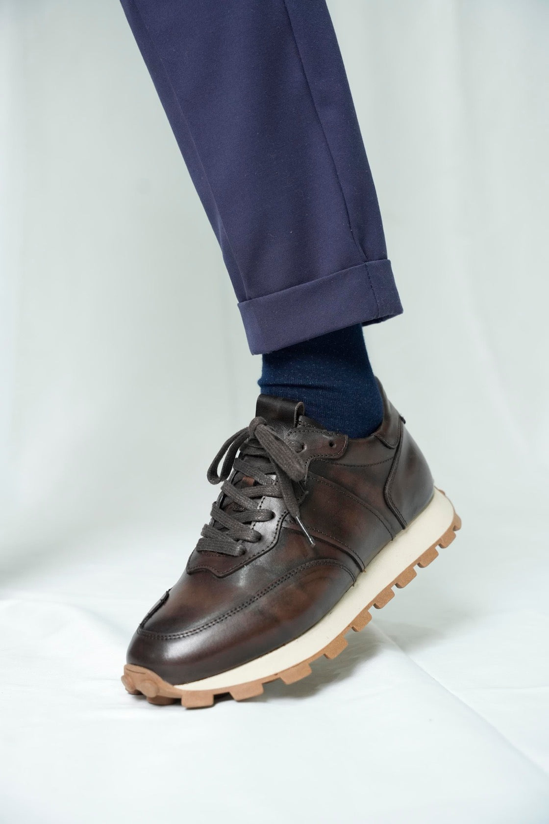Men’s Brown Leather Sneakers