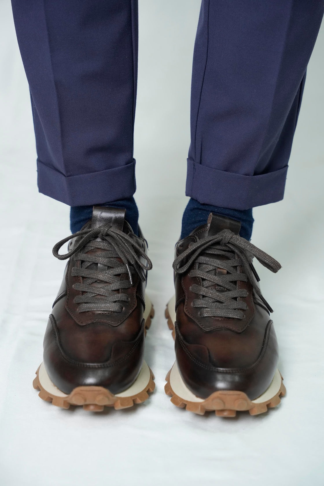 Men’s Brown Leather Sneakers