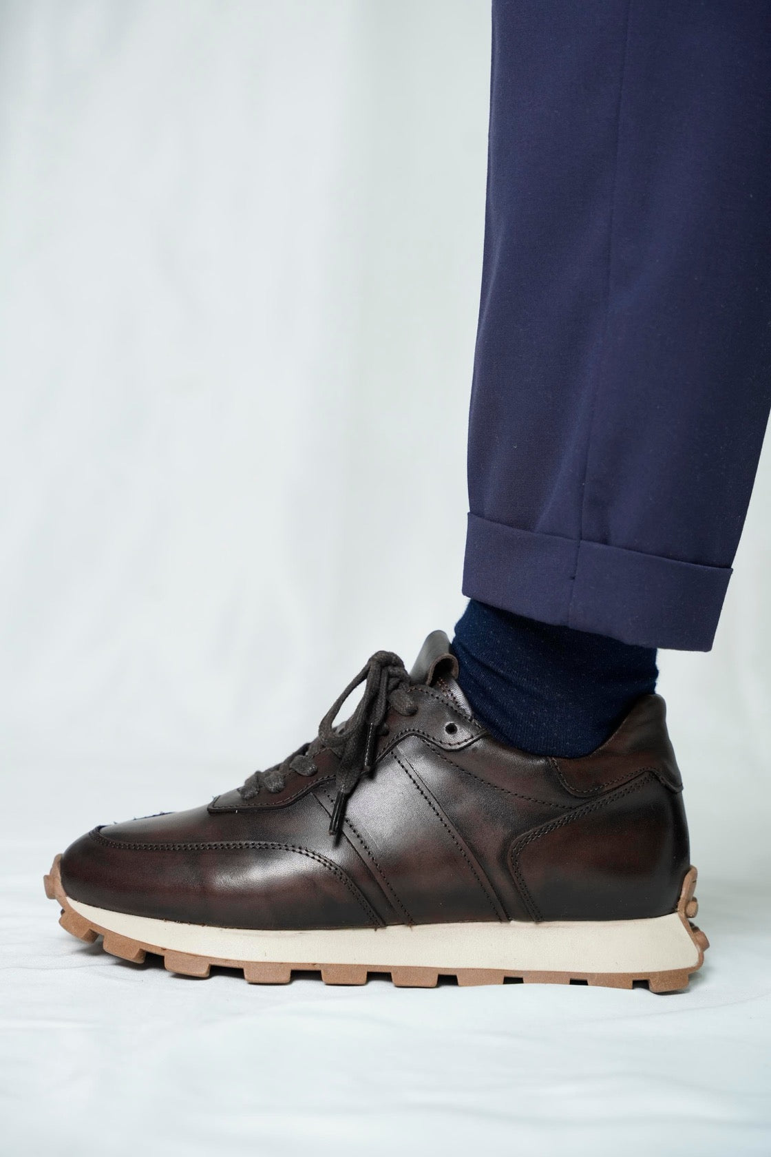 Men’s Brown Leather Sneakers