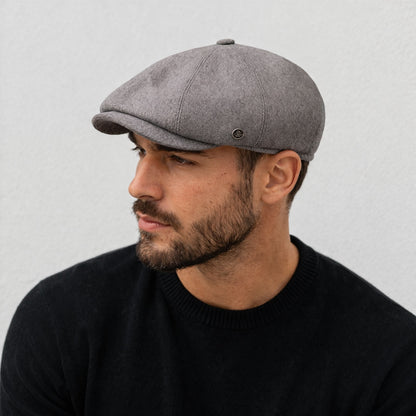 Men’s Grey Flat Cap – Peaky Blinders Style