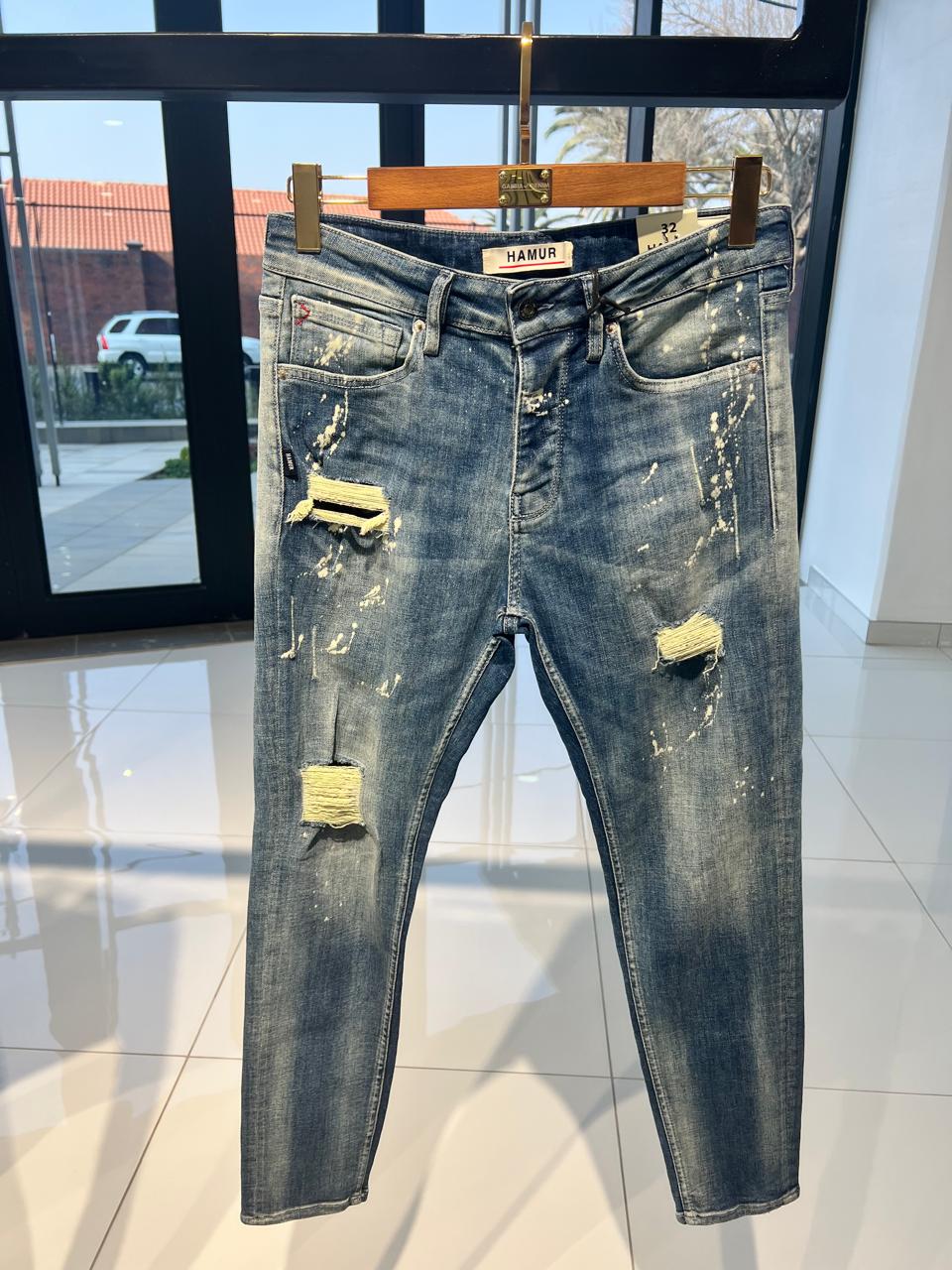 Men's Jeans, Ripped Style, Blue